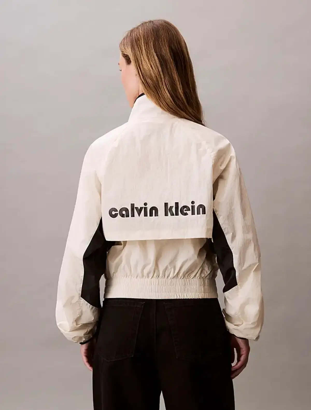 Calvin Klein RETRO TRACK JACKET Bej Kadın Ceket Calvin Klein RETRO TRACK JACKET Bej Kadın Ceket
