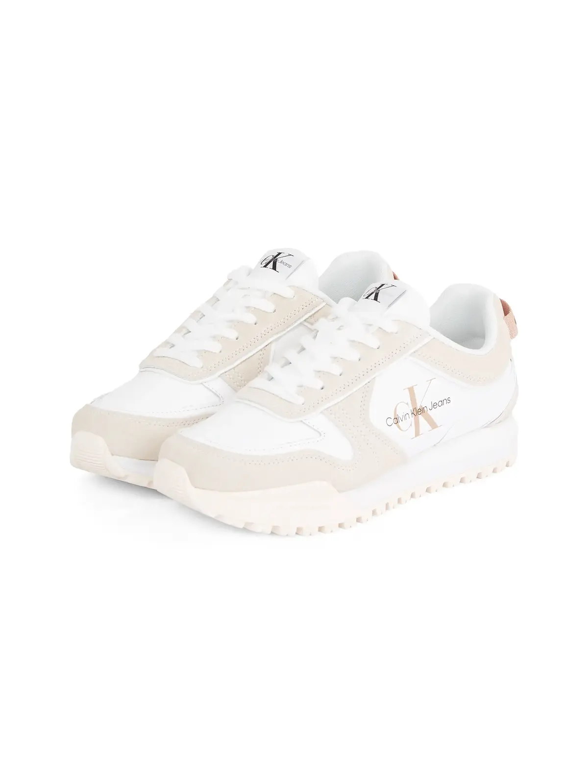Calvin Klein TOOTHY RUNNER IRREGU Beyaz Kadın Günlük Spor Ayakkabı