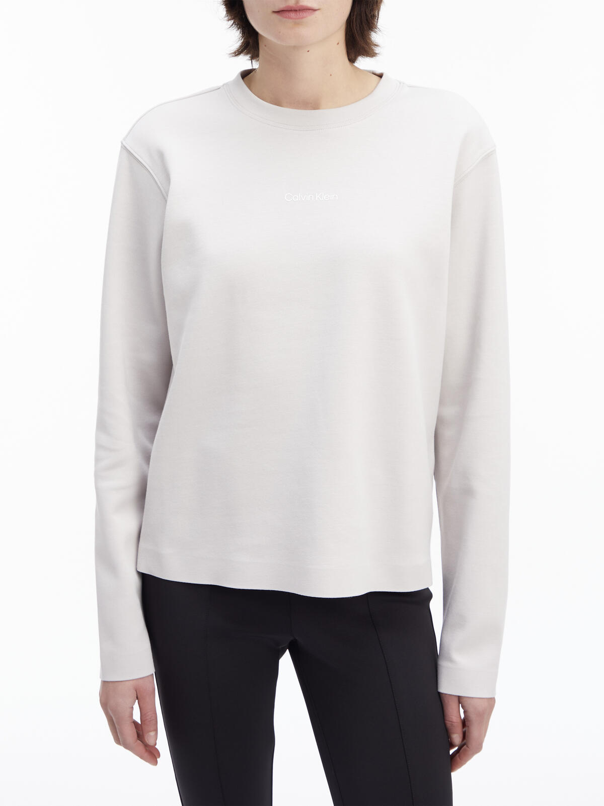 Calvin Klein MICRO LOGO ESS SWEAT Kadın Krem Sweatshirt