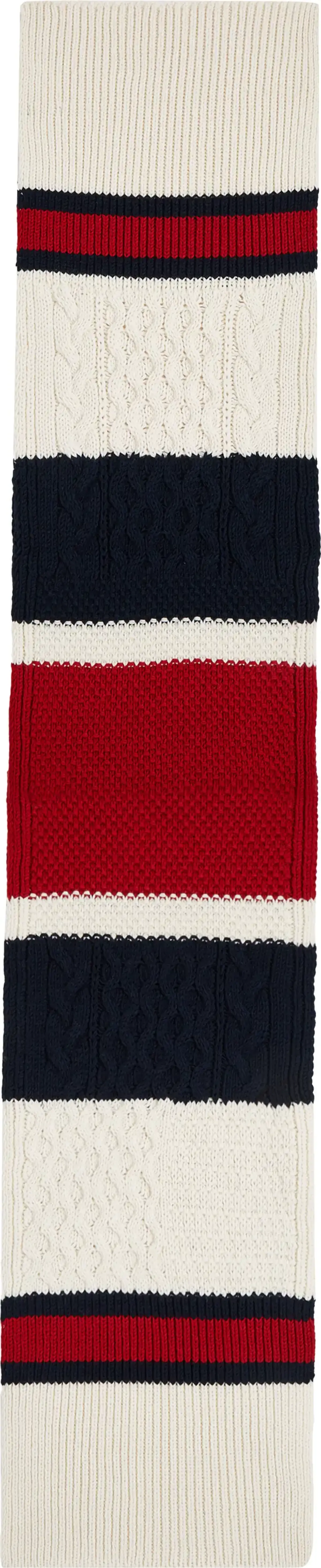 Tommy Hilfiger TH PREMIUM CABLE KNI Erkek Krem Atkı