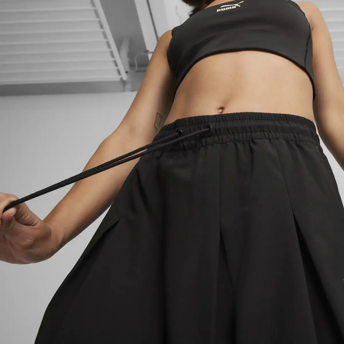 Puma INFUSE Pleated Midi Skirt Siyah Kadın Etek