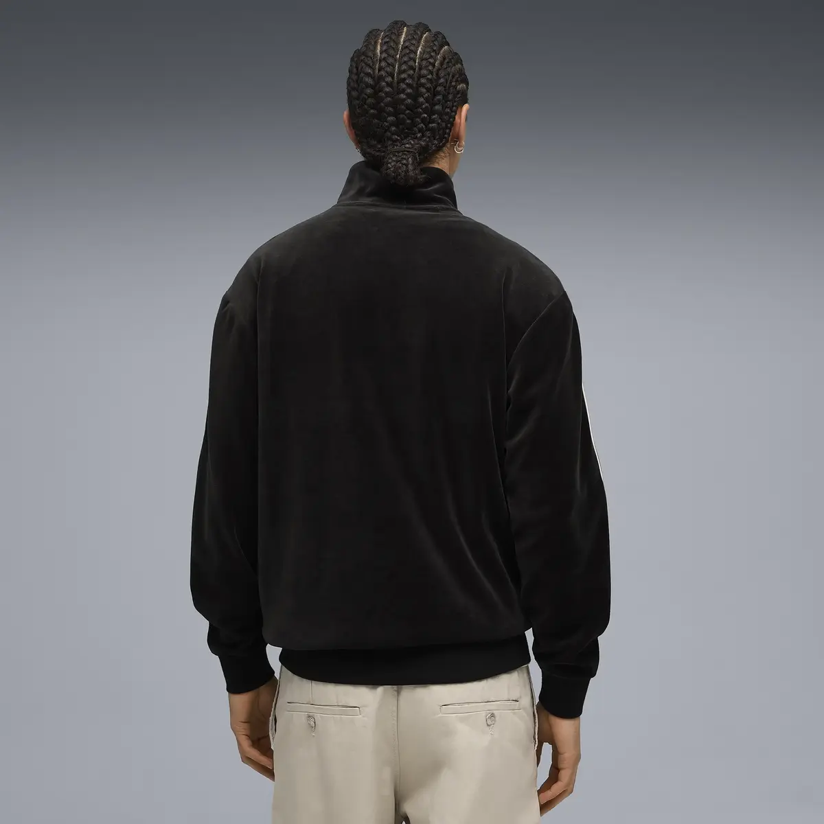 Puma ESS ELEVATED Velour Jacket Siyah Erkek Fermuarlı Üst