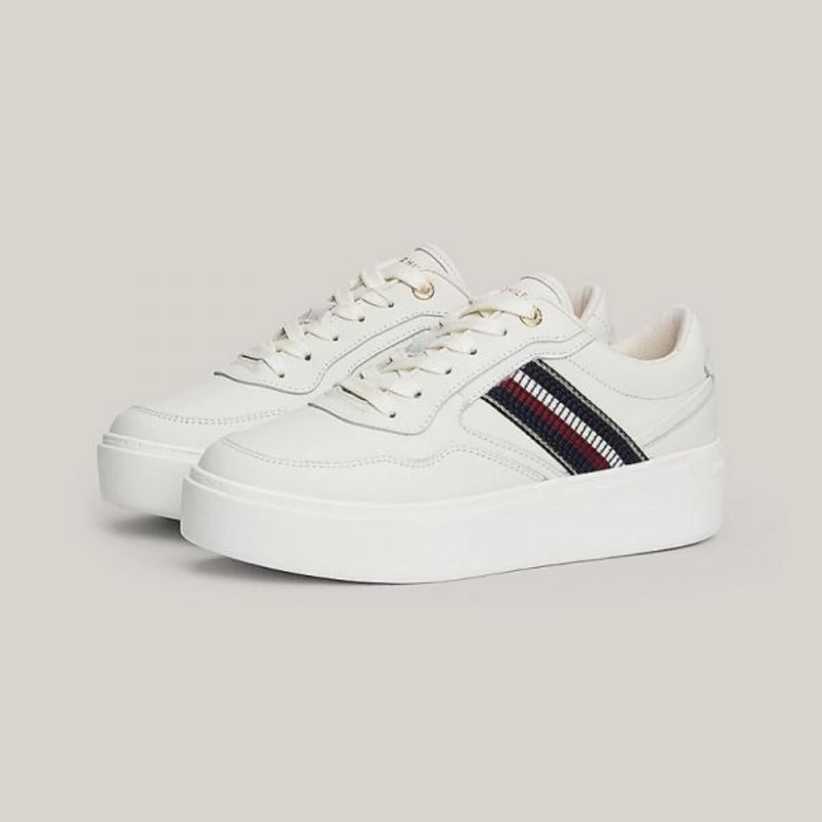 Tommy Hilfiger STRIPES PLATFORM SNE Beyaz Kadın Spor Ayakkabı