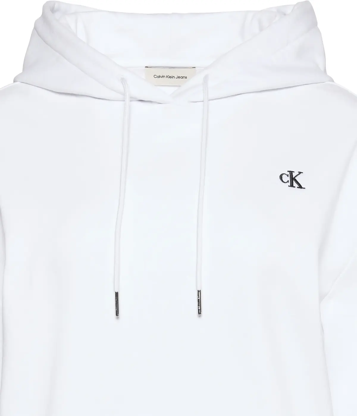 Calvin Klein LS RLXD MONO FR TERR Kadın Beyaz Hoodie