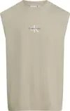 Calvin Klein MONOLOGO SLEEVELESS, PAH Bej Erkek T-Shirt & Polo
