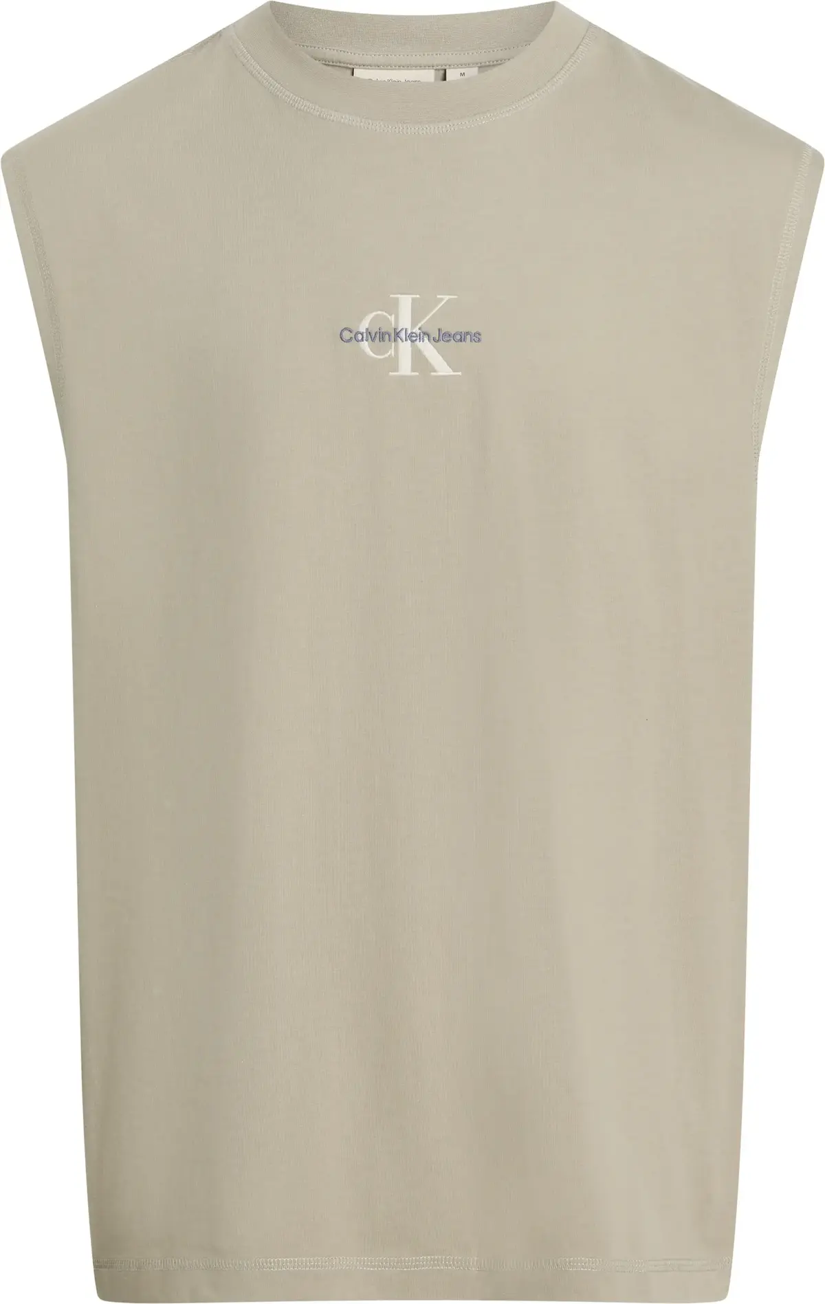 Calvin Klein MONOLOGO SLEEVELESS, PAH Bej Erkek T-Shirt & Polo