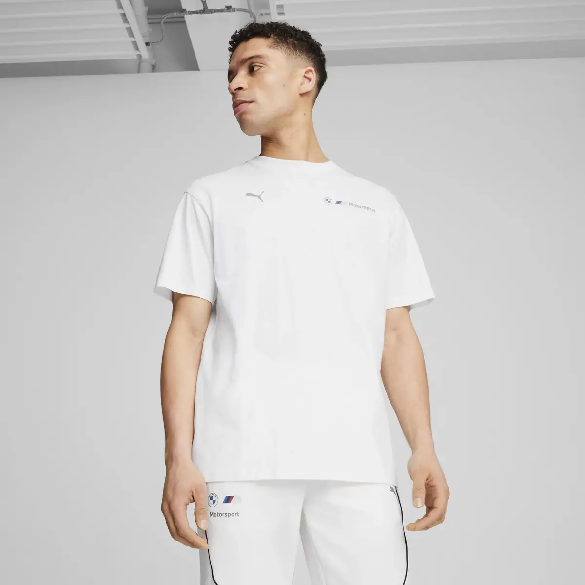 Puma BMW MMS NEW ESS LOGO TEE Beyaz Erkek T-Shirt