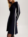 Tommy Hilfiger POINTELLE STRIPE F&F Kadın Siyah Elbise
