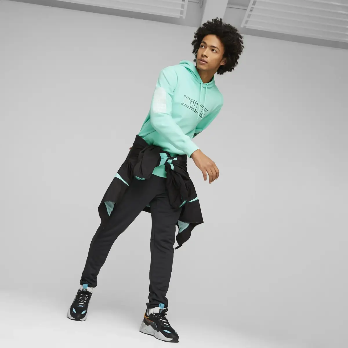 Puma SWxP Graphic HoodieTR Yeşil Erkek Hoodie