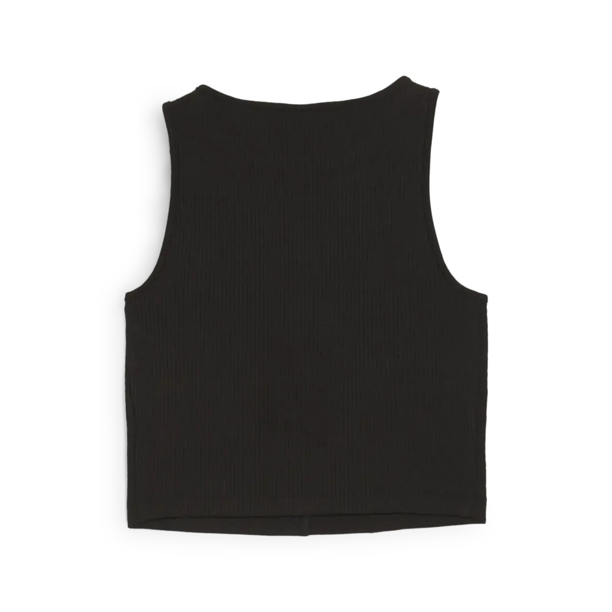 Puma CLASSICS Ribbed Crop Top Kadın Siyah Cop T-Shirt