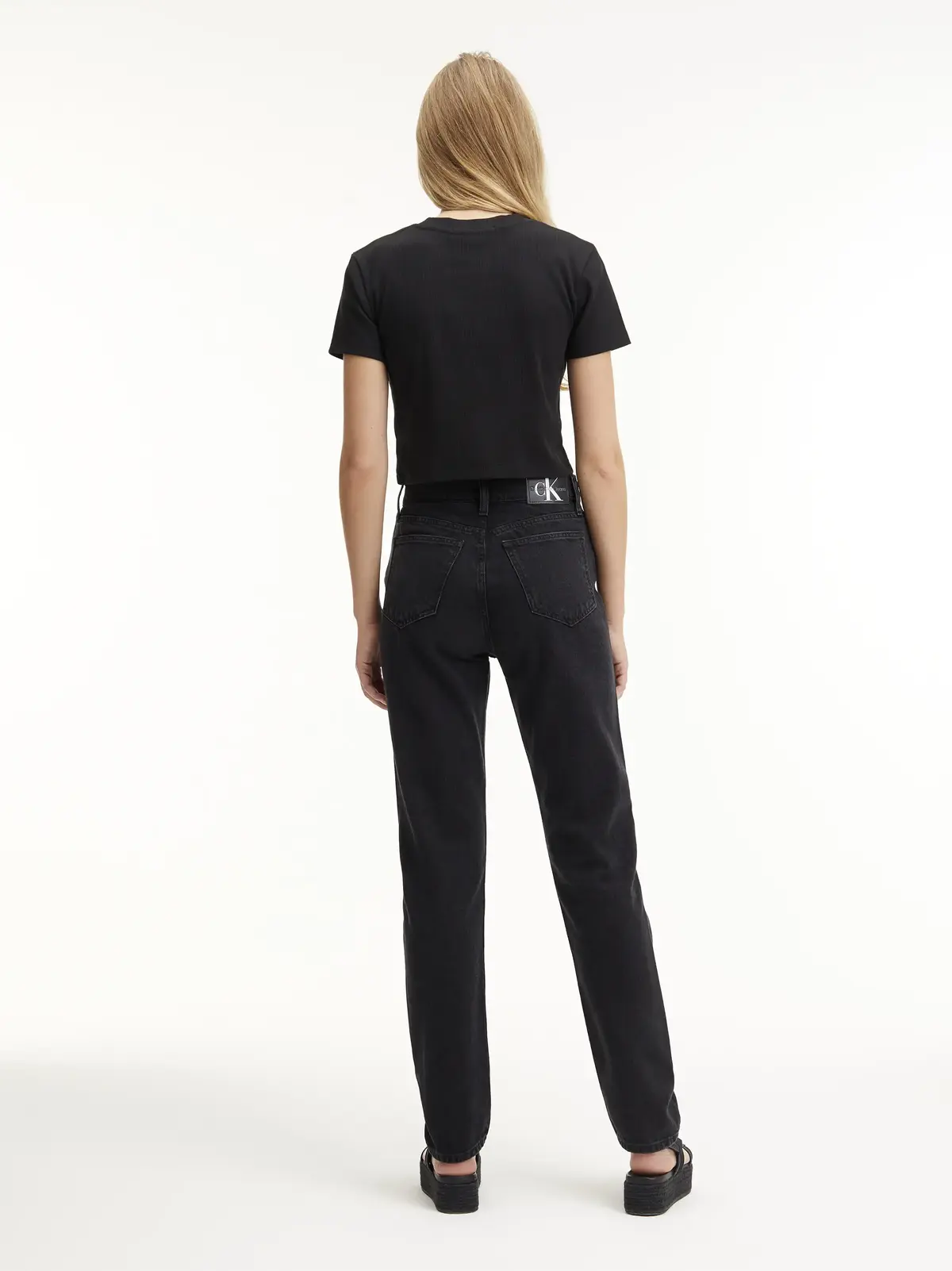 Calvin Klein AUTHENTIC SLIM STRAI Kadın Antrasit Kot Pantolon