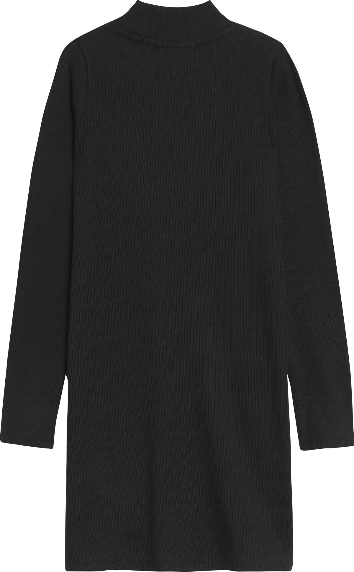 Calvin Klein MONOGRAM BADGE LS MO Kadın Siyah Elbise