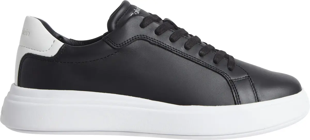 Calvin Klein LOW TOP LACE UP LTH, BEH Siyah Erkek Günlük Spor Ayakkabı