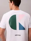Calvin Klein SS 20S CK BAUHAUS LO, YAA Beyaz Erkek T-Shirt