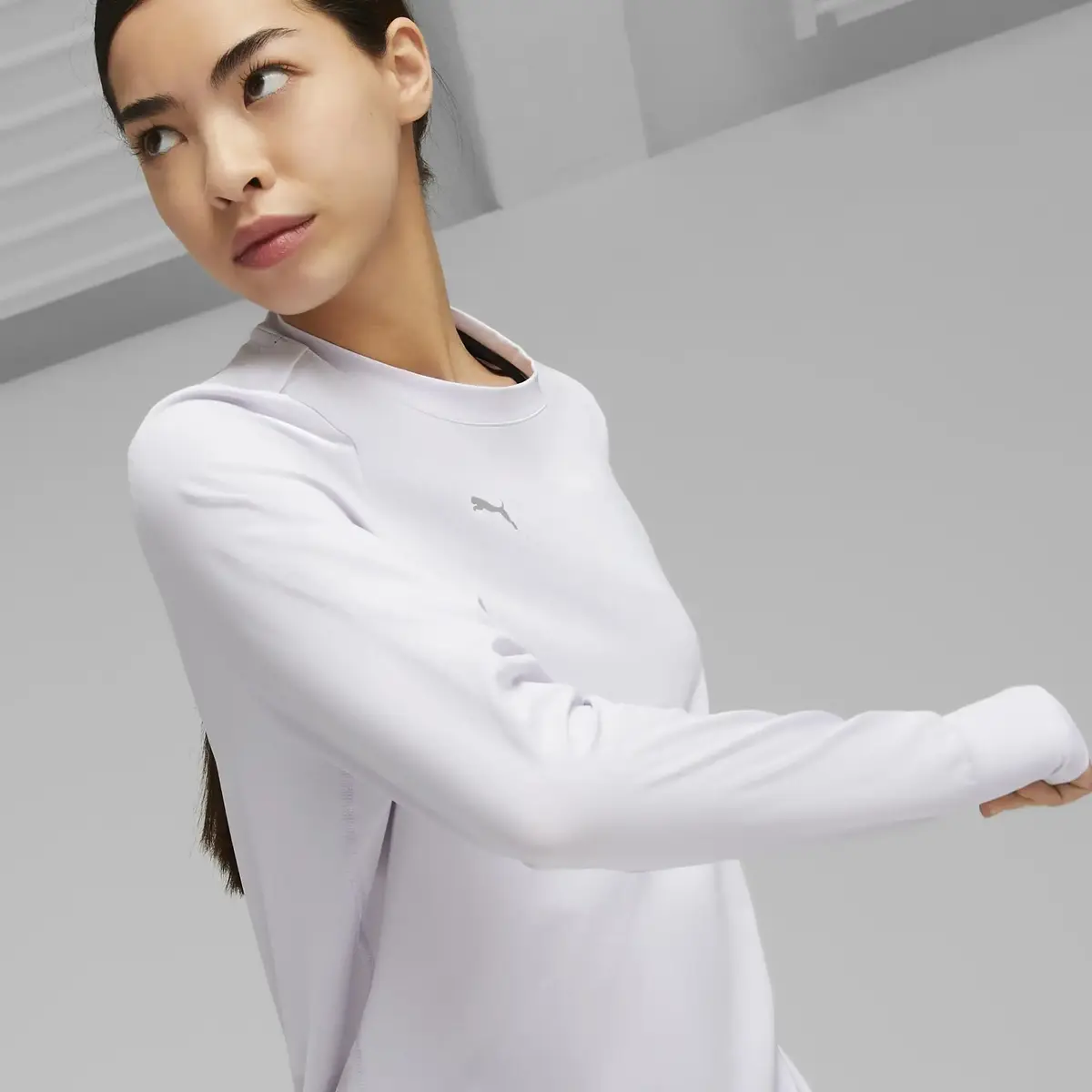 Puma Modest Activewear Long Sleeve Mor Kadın Koşu Ve Performans T-Shirt