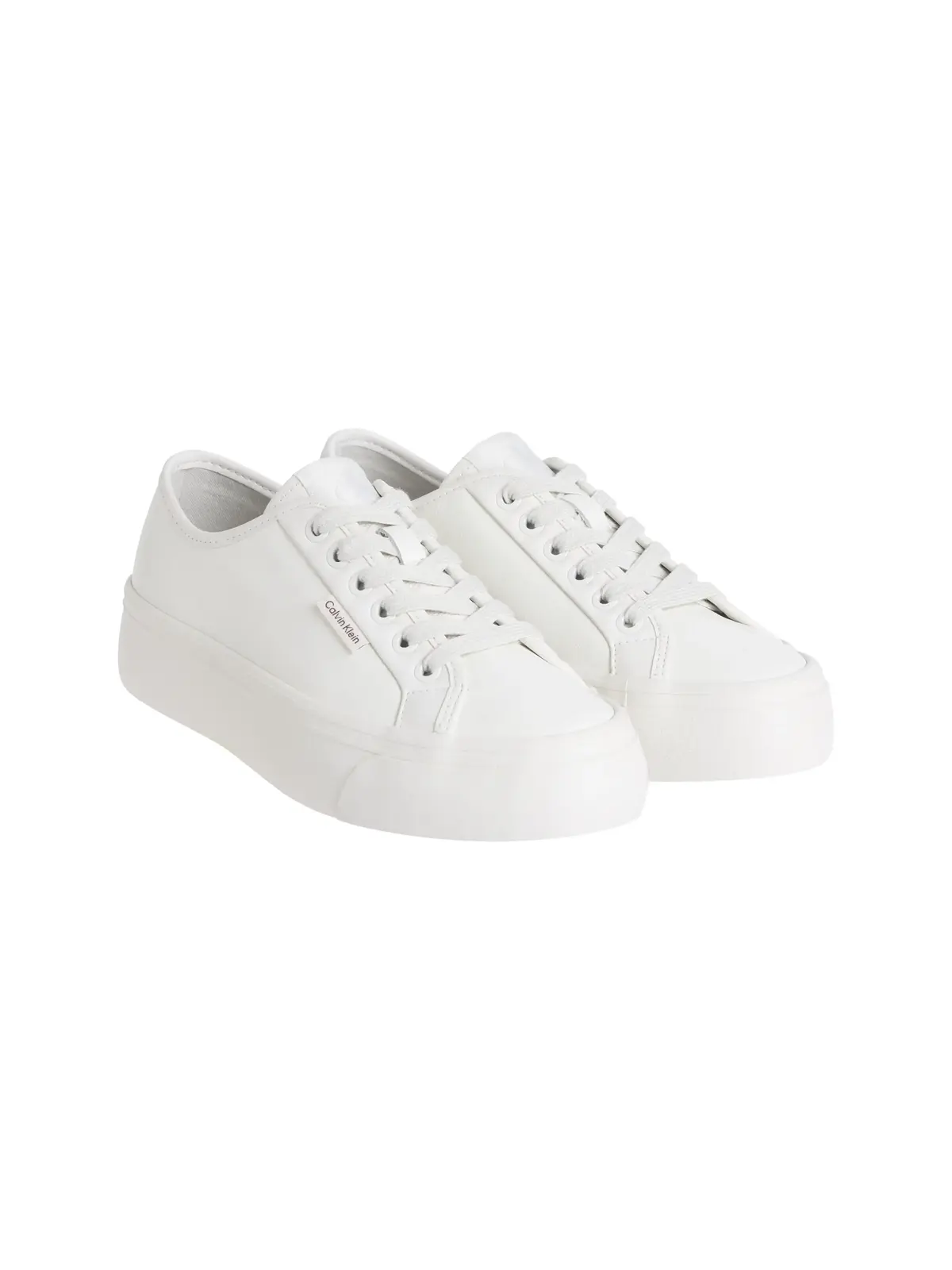 Calvin Klein VULC FLATF LACE UP LTH Kadın Beyaz Günlük Spor Ayakkabı