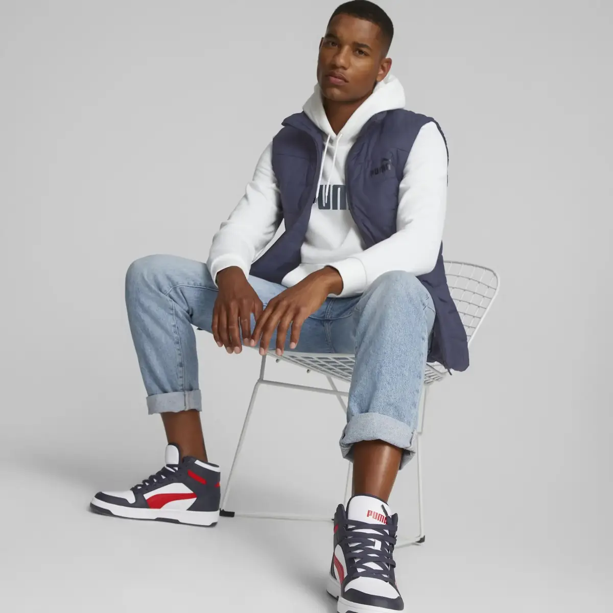 Puma Ess Padded Vest Mavi Erkek Şişme Yelek