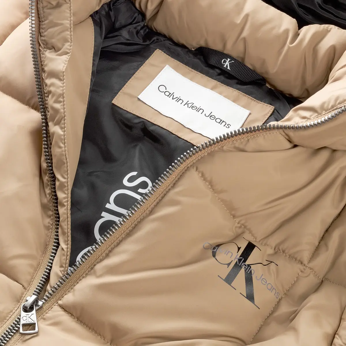 Calvin Klein SHORT QUILTED PUFFER Kadın Kahverengi Şişme Mont