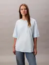 Calvin Klein A- OVERSIZED BOYFRIE, VFZ Açık Mavi Kadın T-Shirt