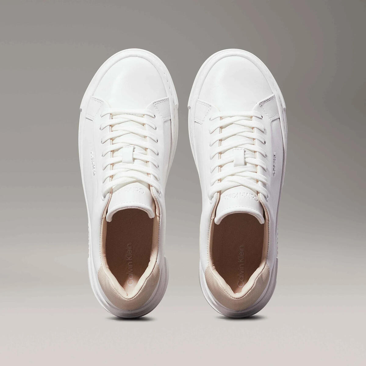Calvin Klein FF CUPSOLE LACE UP W, 0LI Beyaz Kadın Spor Ayakkabı