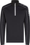 Calvin Klein PW - 1/4 ZIP LS TOP Erkek Siyah T-Shirt
