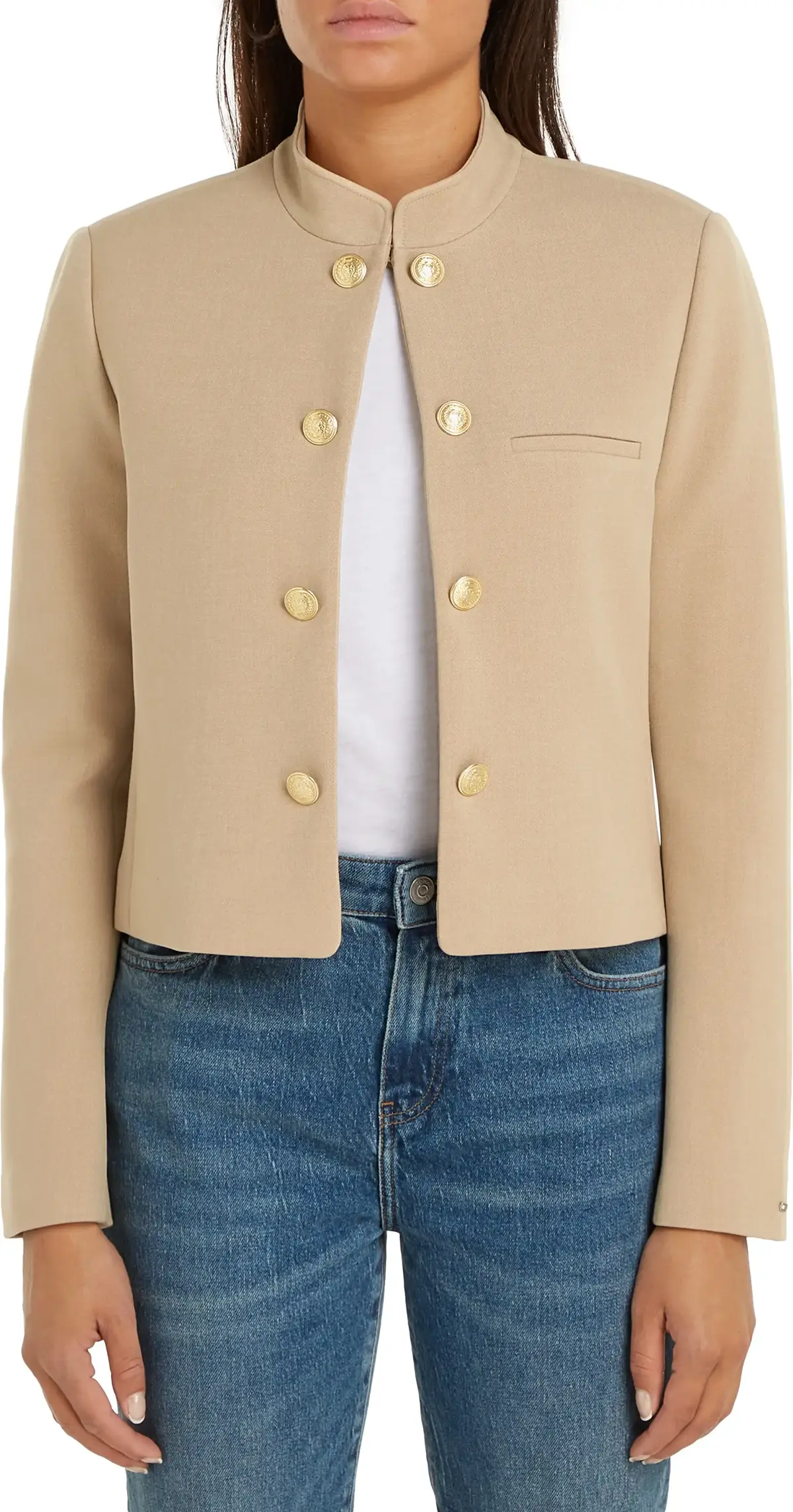 Tommy Hilfiger PUNTO SHORT SB BLAZE, 0GC Bej Kadın Ceket