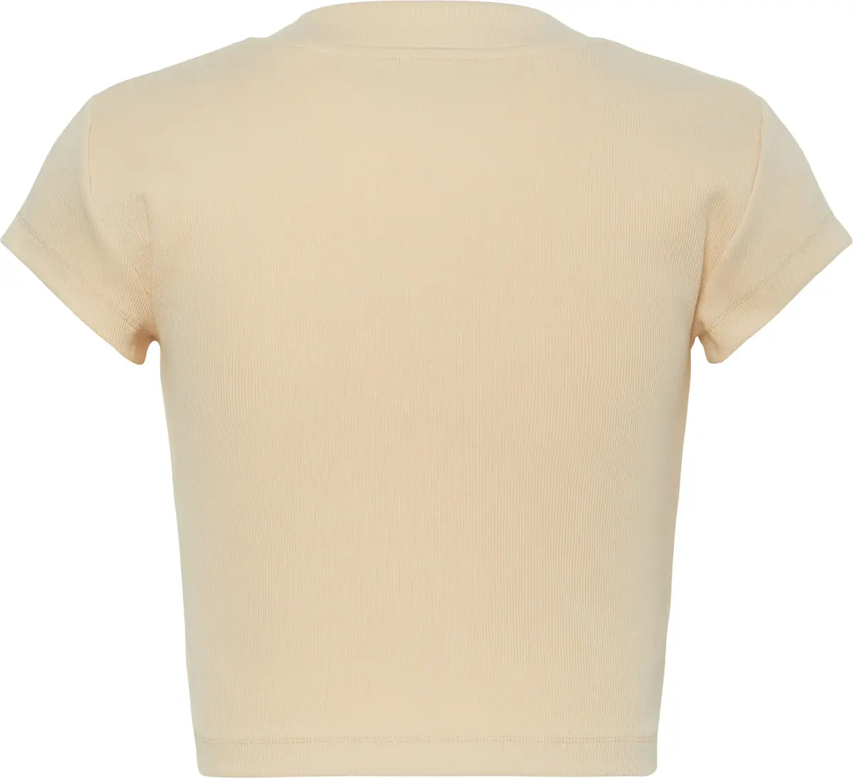 Calvin Klein MONOLOGO BABY RIB TEE Kadın Krem T-Shirt