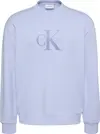 Calvin Klein LS EU 350TERRY MONOLOGO CN SWTSH Erkek Mavi Sweatshirt