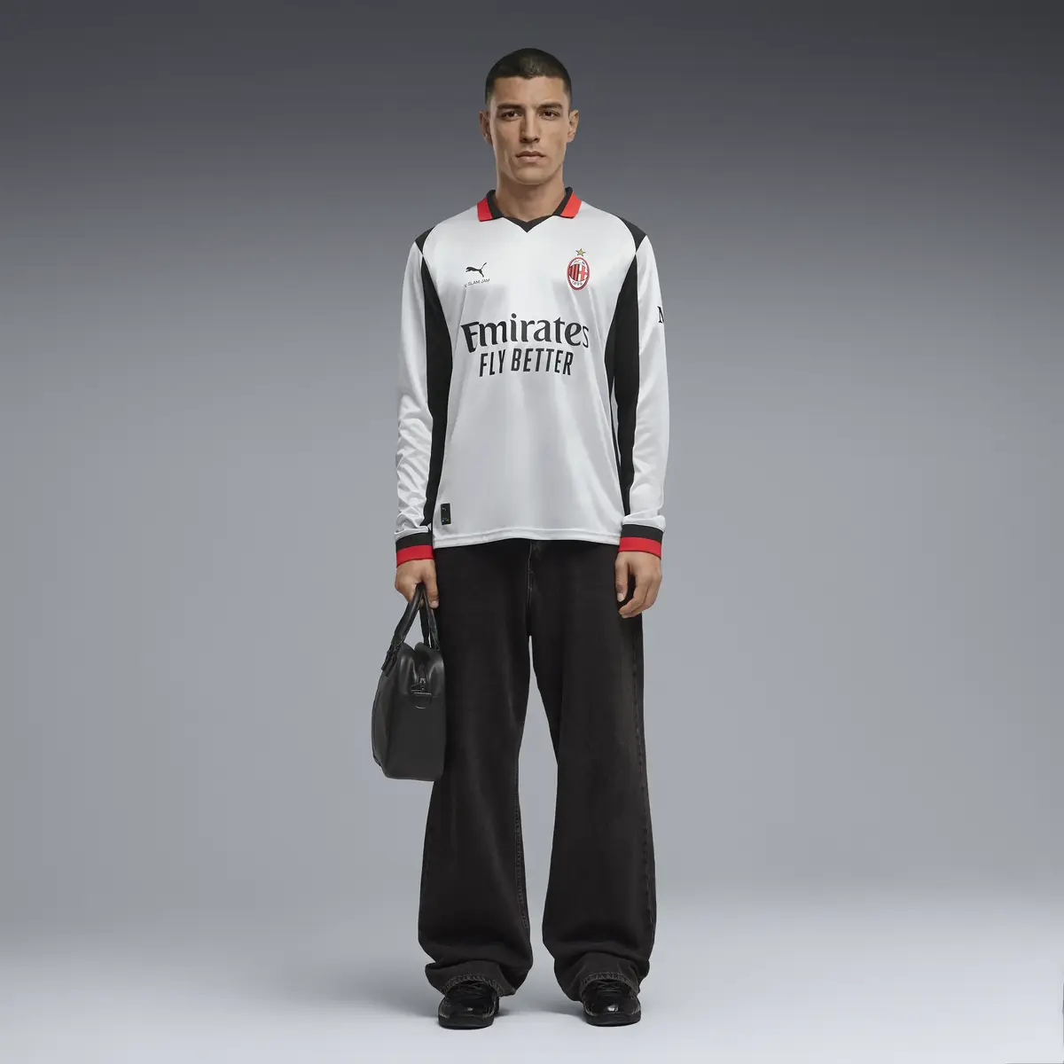 Puma ACM X Slam Jam Jersey LS Beyaz Erkek Forma