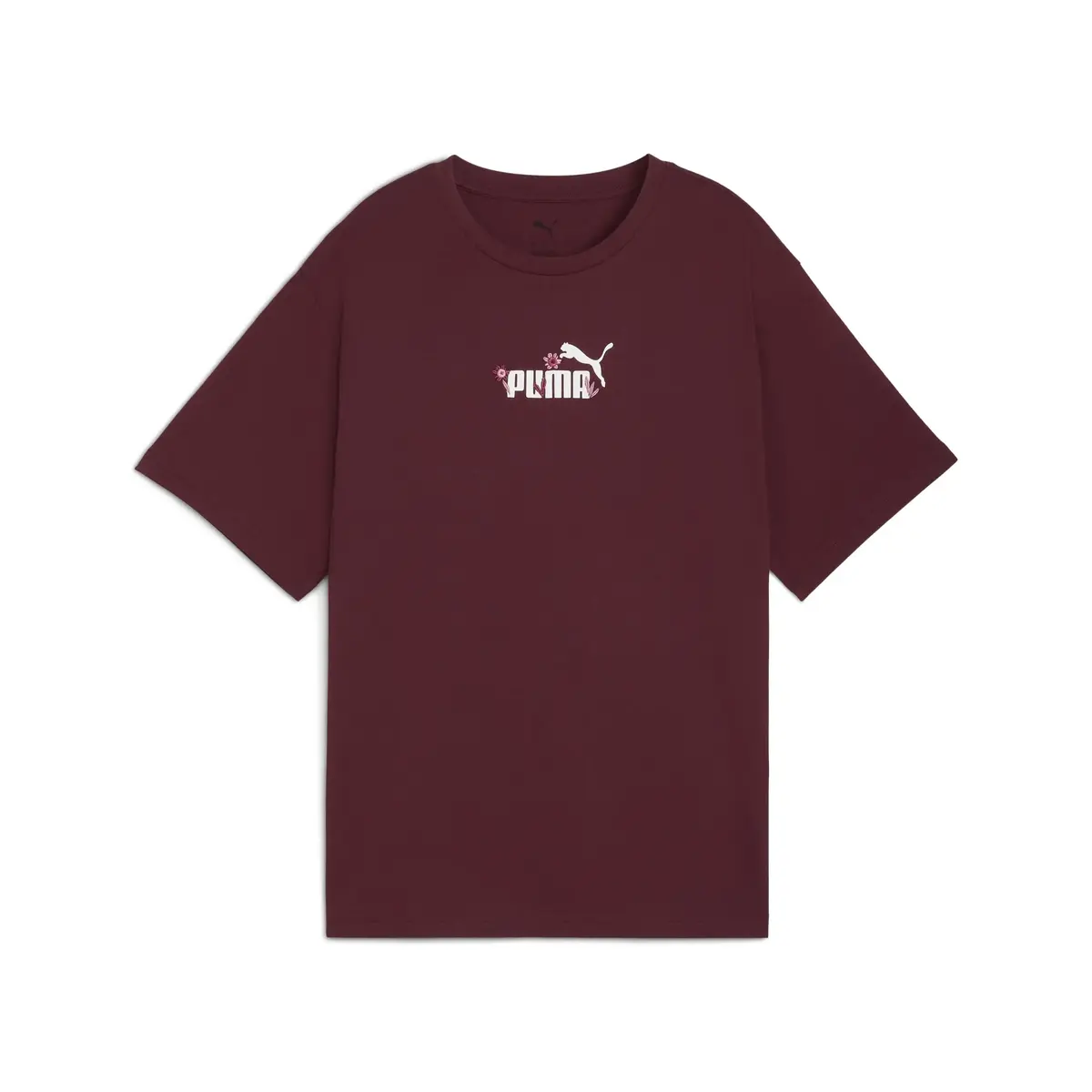 Puma ESS NATURE 2.0 Relaxed Tee Kırmızı Kadın T-Shirt
