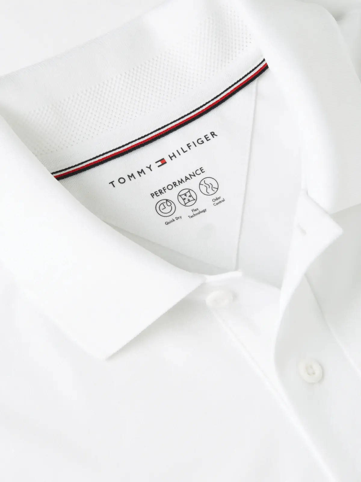 Tommy Hilfiger PERFORMANCE PIQUE RE, YBR Beyaz Erkek T-Shirt & Polo