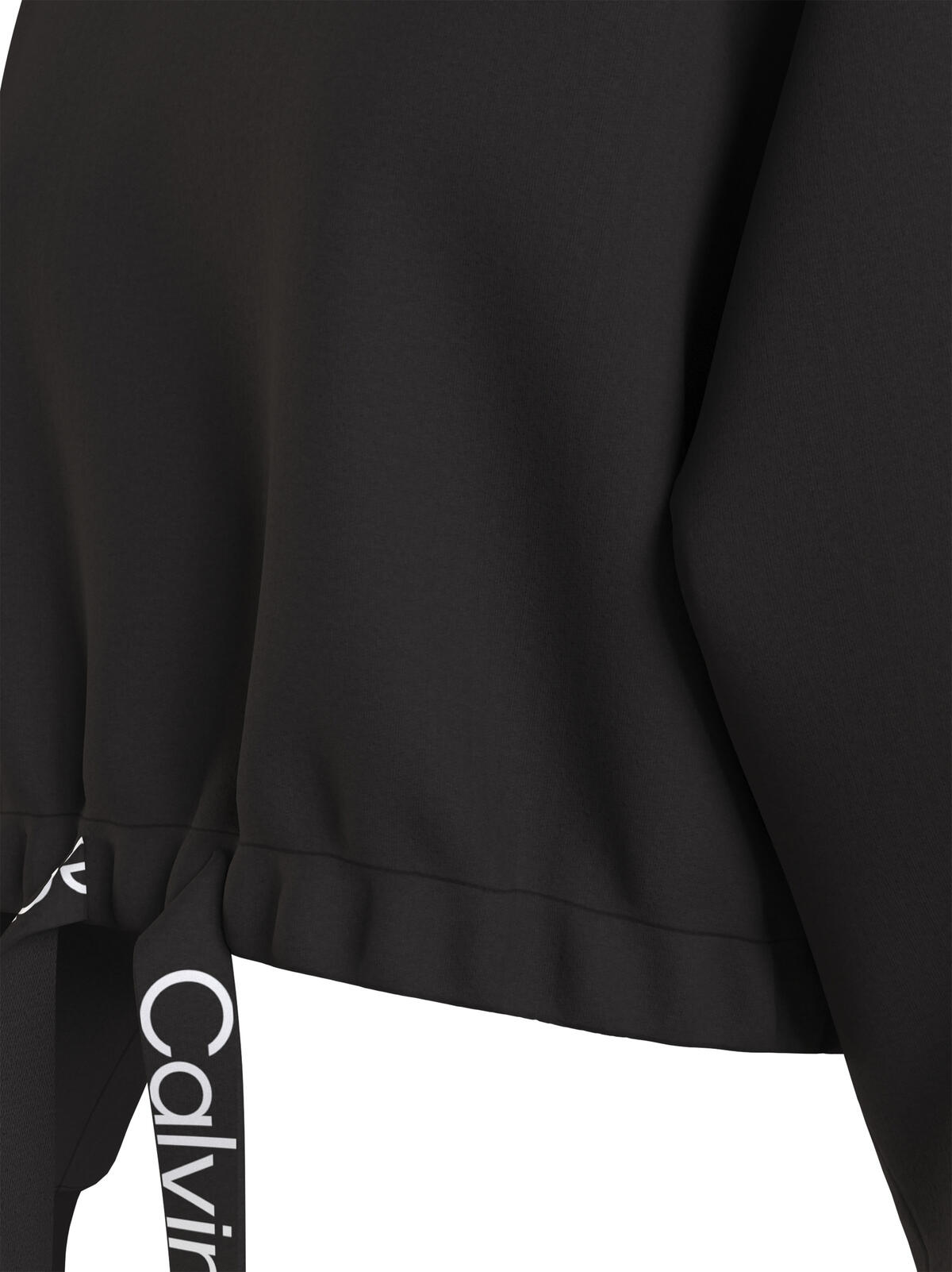 Calvin Klein WAIST DRAWCORD ROLLN Kadın Siyah Sweatshirt