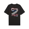 PUMA GRAPHICS Moto Relaxed Tee Siyah Erkek T-Shirt