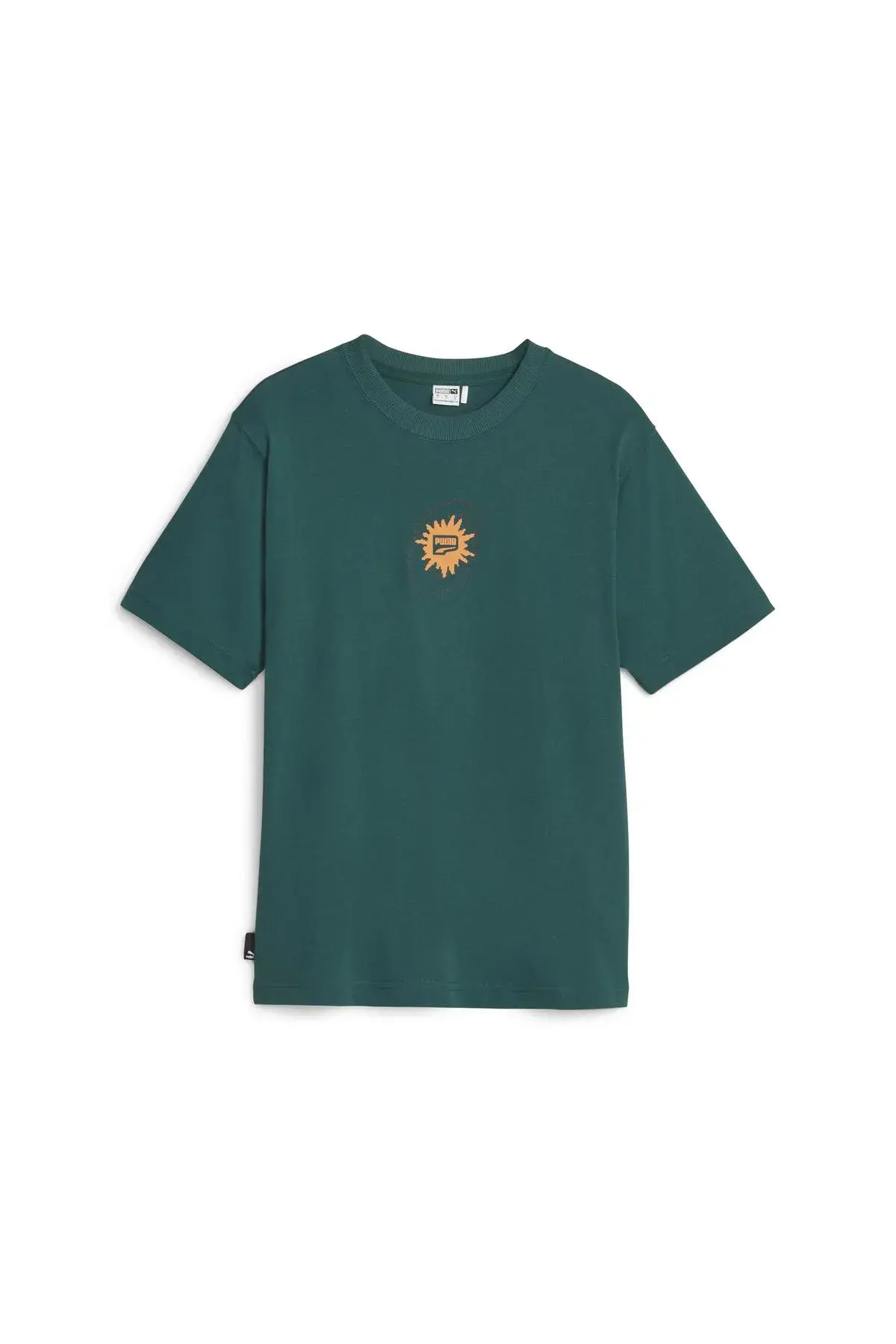 Puma DOWNTOWN Relaxed Graphic Tee Yeşil Kadın T-Shirt