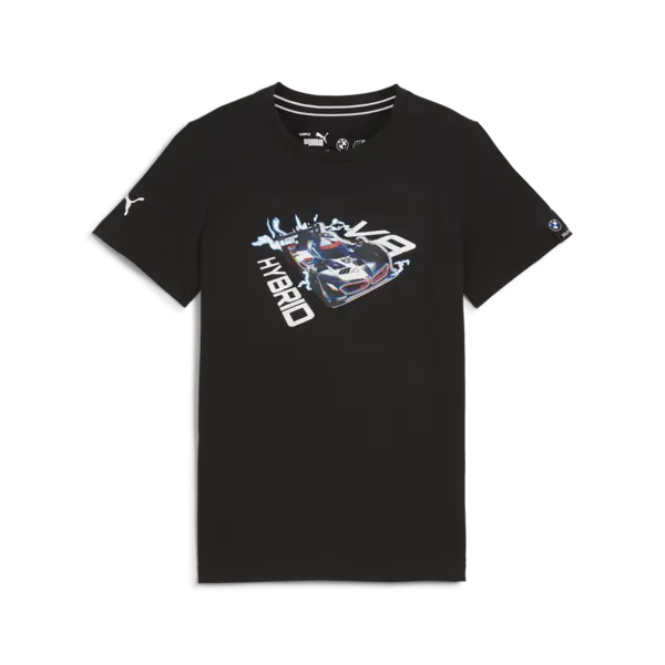 Puma BMW MMS KIDS CAR GRAPHIC TEE Siyah Unisex Çocuk T-Shirt
