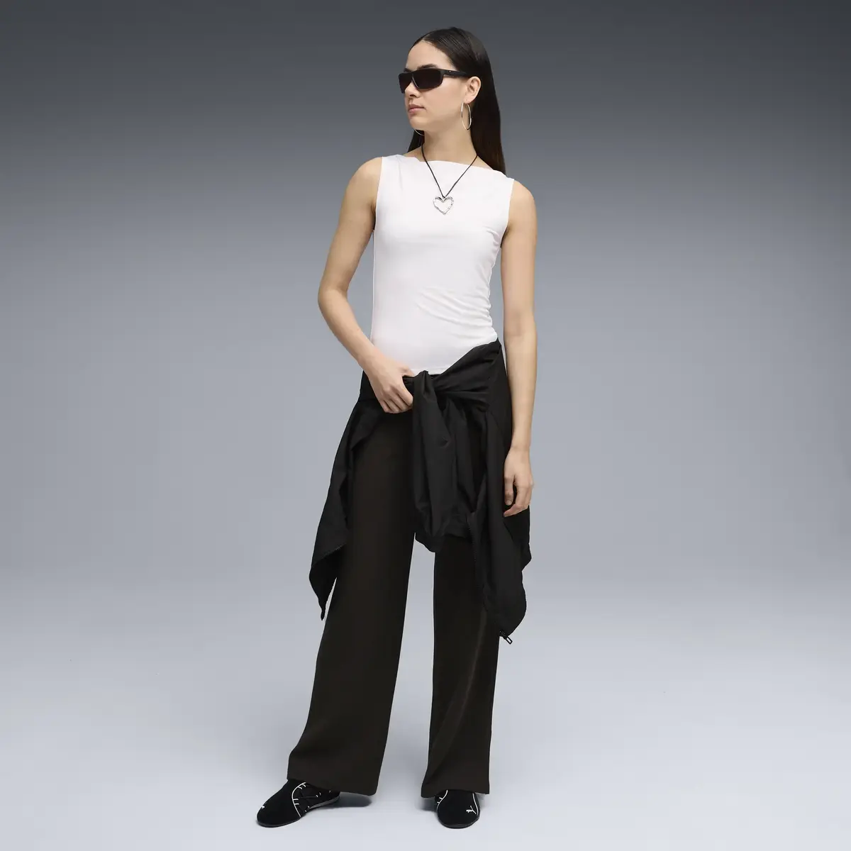 Puma ESS ELEVATED Straight Pant Siyah Kadın Eşofman Alt