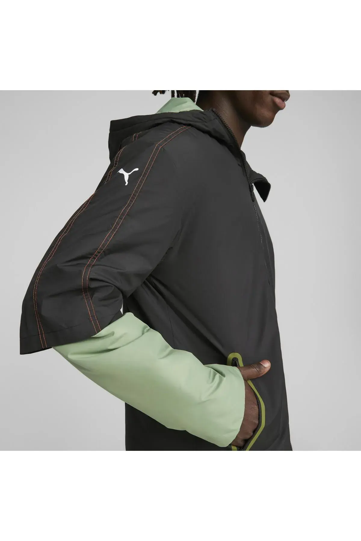 Puma AMG Statement Woven Jacket Siyah Erkek Fermuarlı Sweatshirt