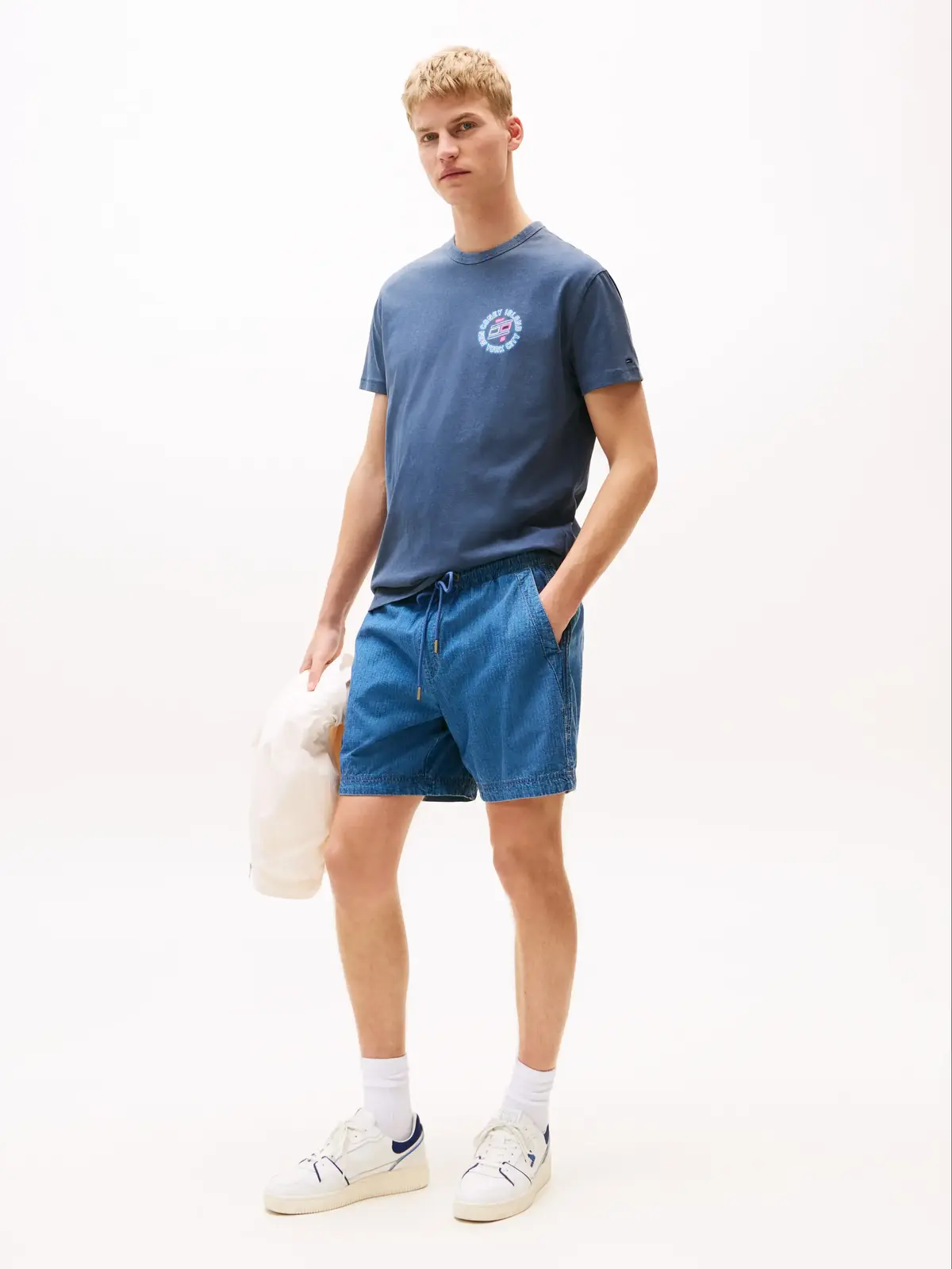 Tommy Hilfiger TJM REG NOVELTY FAIR Erkek Mavi T-Shirt