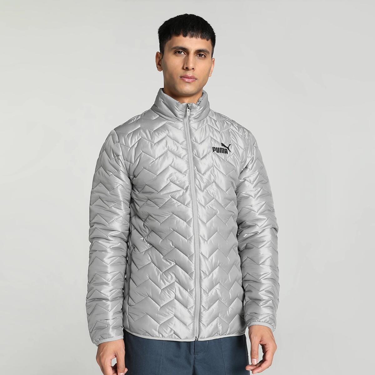 Puma Embossed Elevated Jacket Gri Erkek Mont
