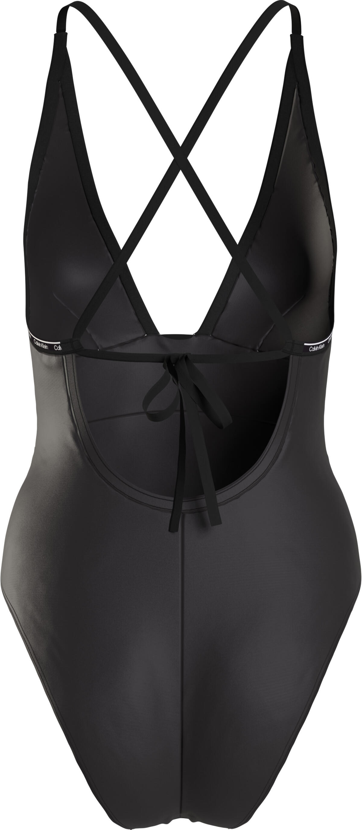Calvin Klein PLUNGE ONE PIECE Kadın Siyah Mayo