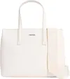 Calvin Klein CK MUST SMALL TOTE, 67U Krem Kadın Çanta