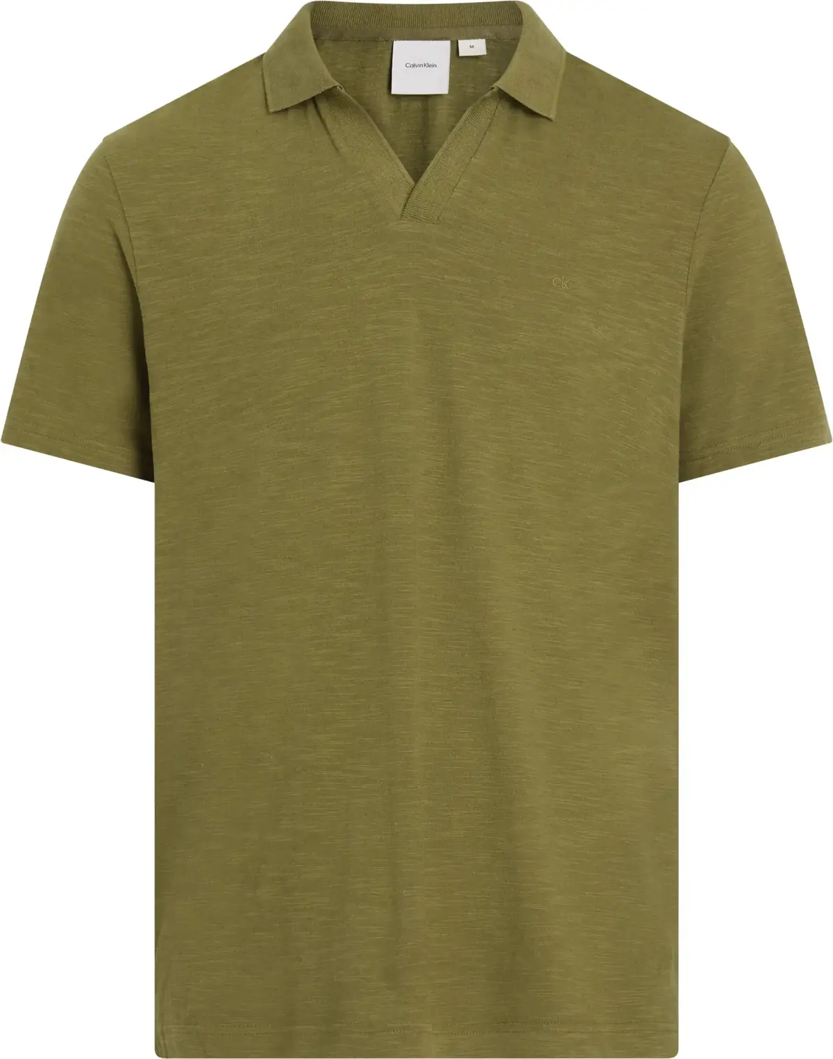 Calvin Klein LINEN COTTON CUBAN C, LHT Yeşil Erkek T-Shirt & Polo