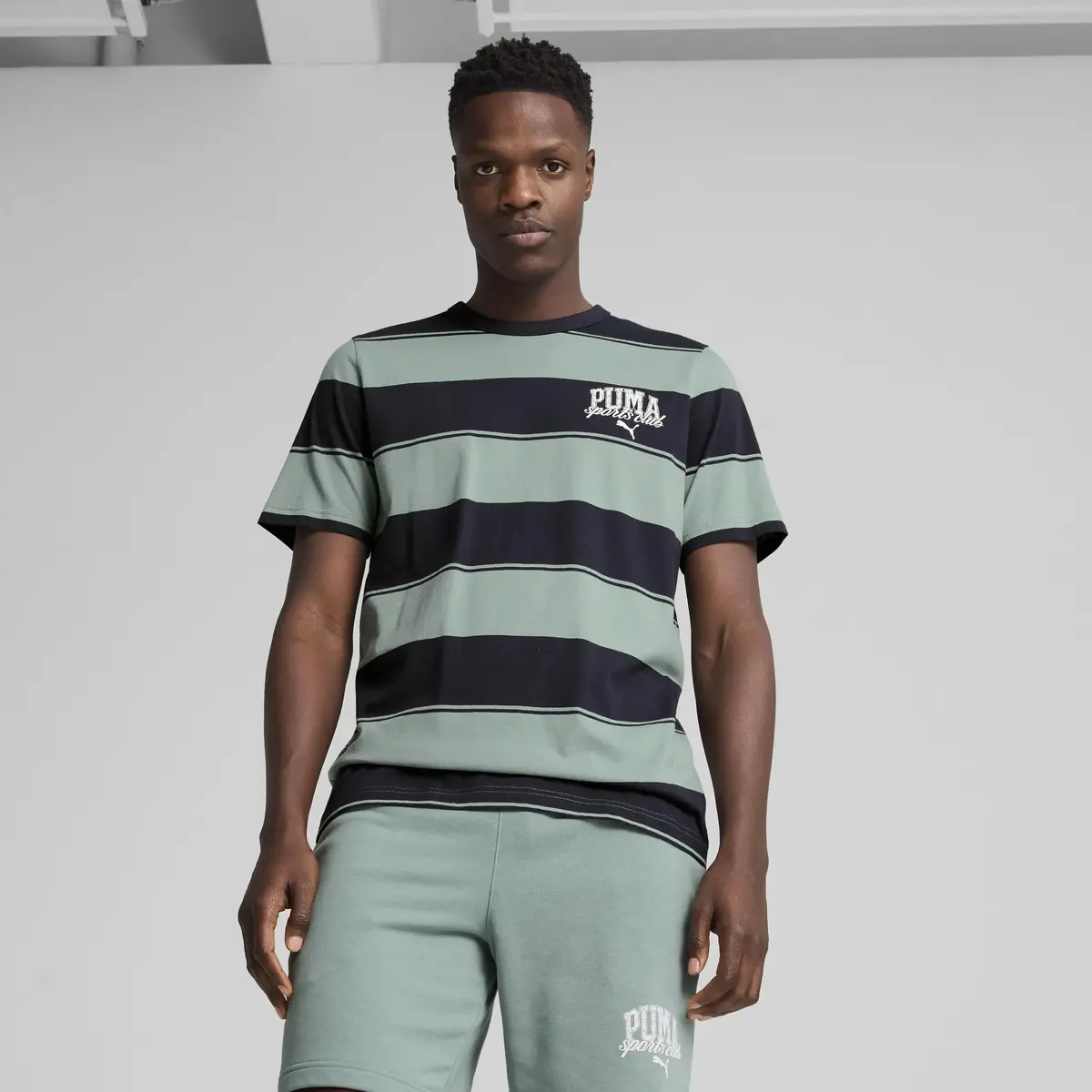 PUMA CLASS Striped Tee Yeşil Erkek T-Shirt