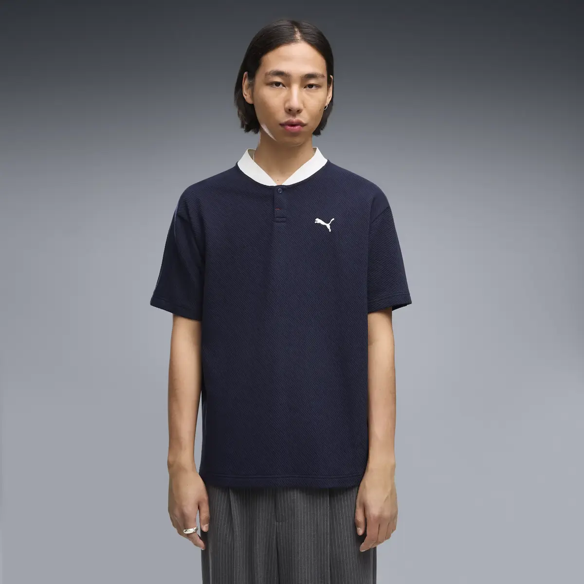 PUMA PUMA CLASS Relaxed Material Lacivert Erkek T-Shirt