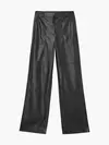 Calvin Klein FAUX LEATHER WIDE LE Kadın Siyah Geniş Paça Pantolon