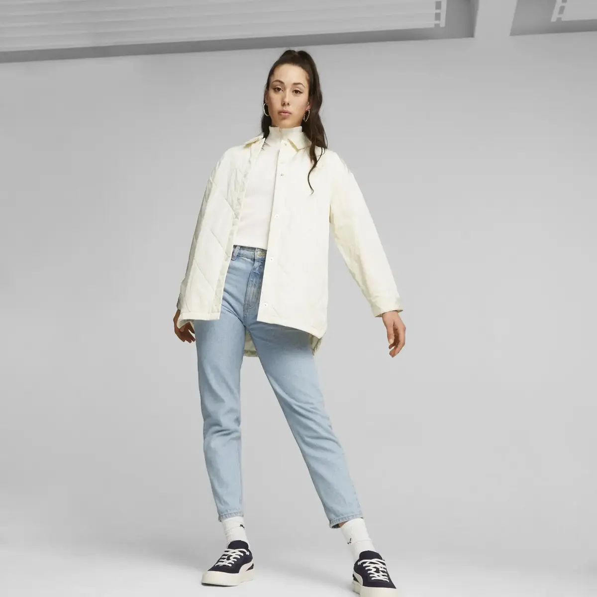 PUMA Classics Chore Jacket Krem Kadın Mont