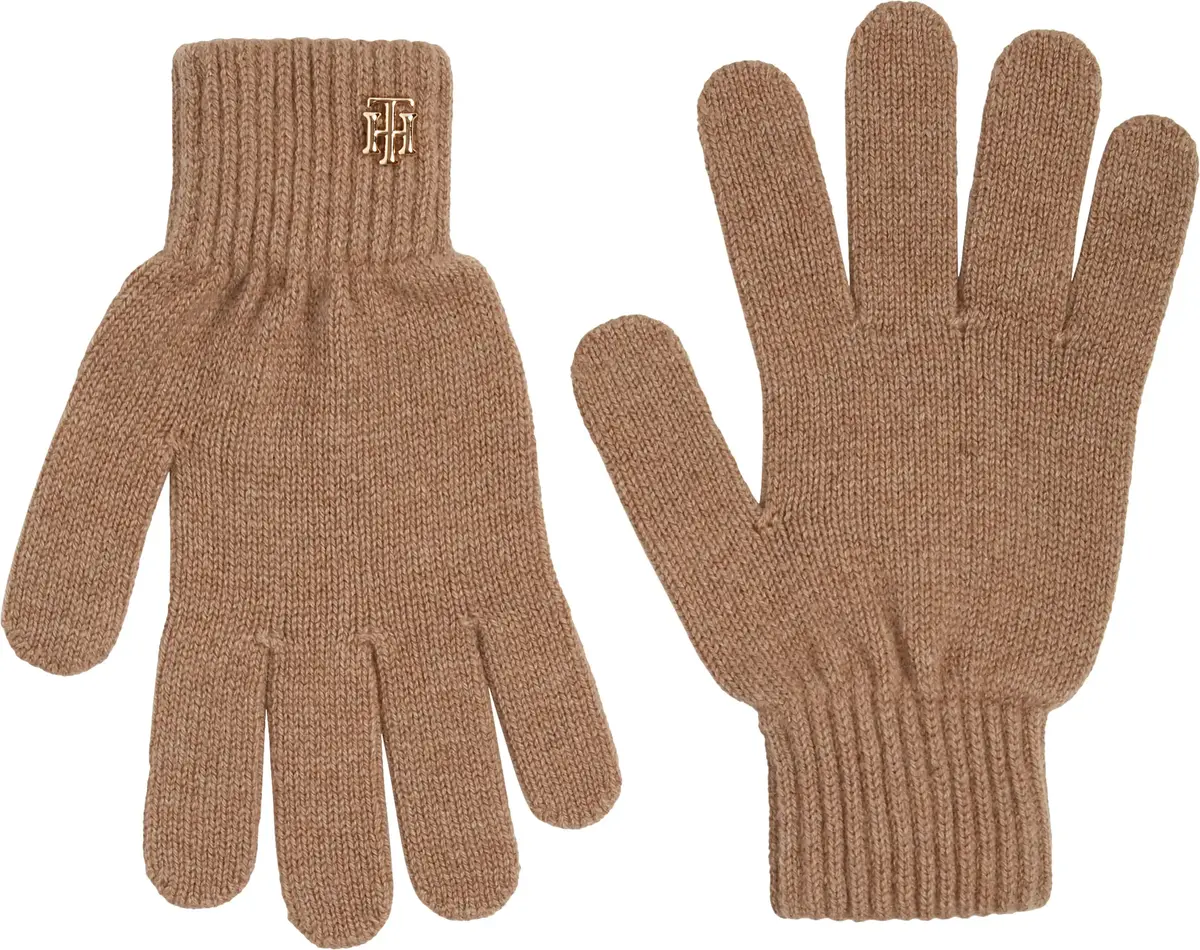 Tommy Hilfiger LUXE CASHMERE GLOVES Kadın Kahverengi Eldiven