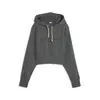Puma CLASSICS+ Relaxed Cropped Hoodie Koyu Gri Kadın Hoodie