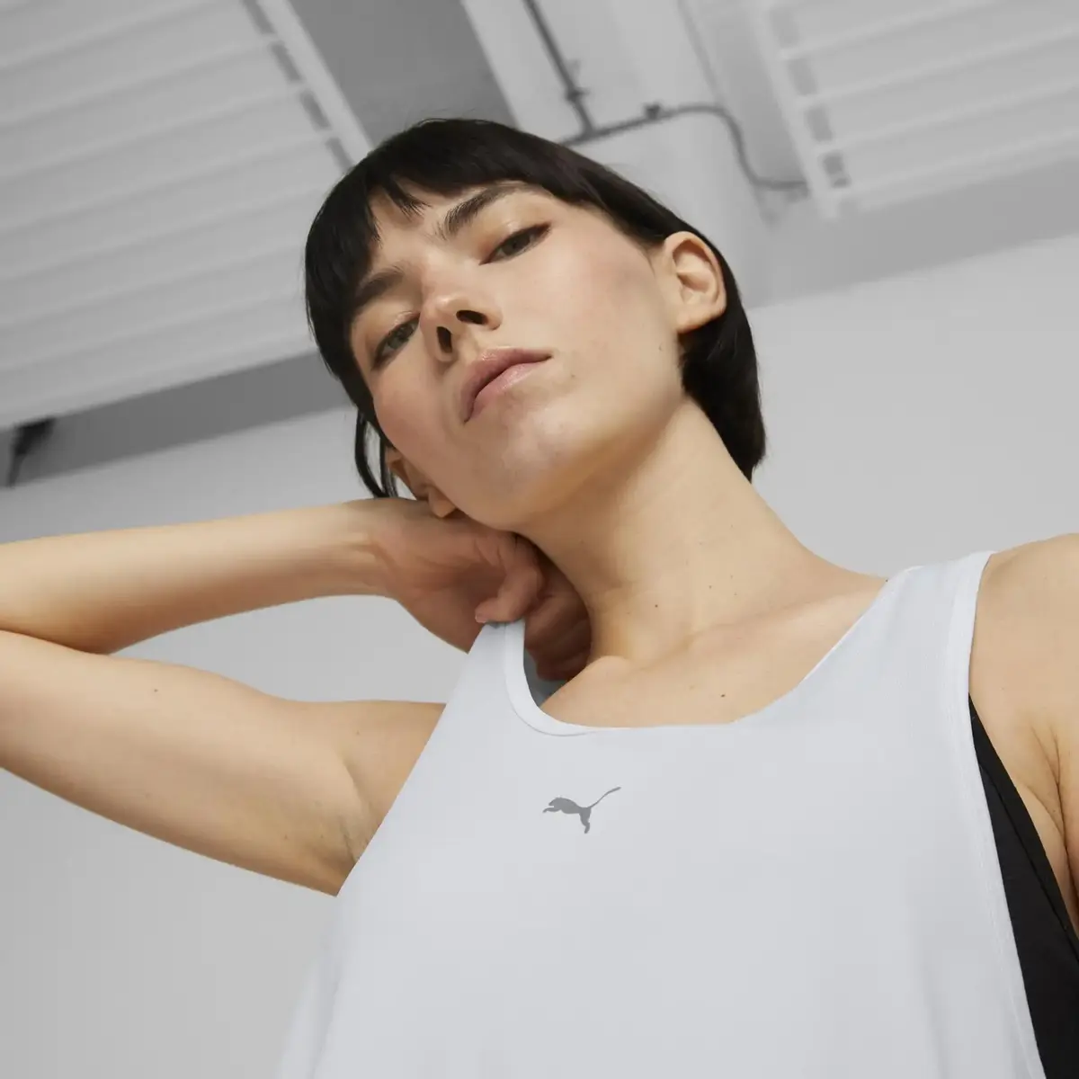Puma Run Cloudspun Tank W Beyaz Kadın Crop Koşu / Performans Üst