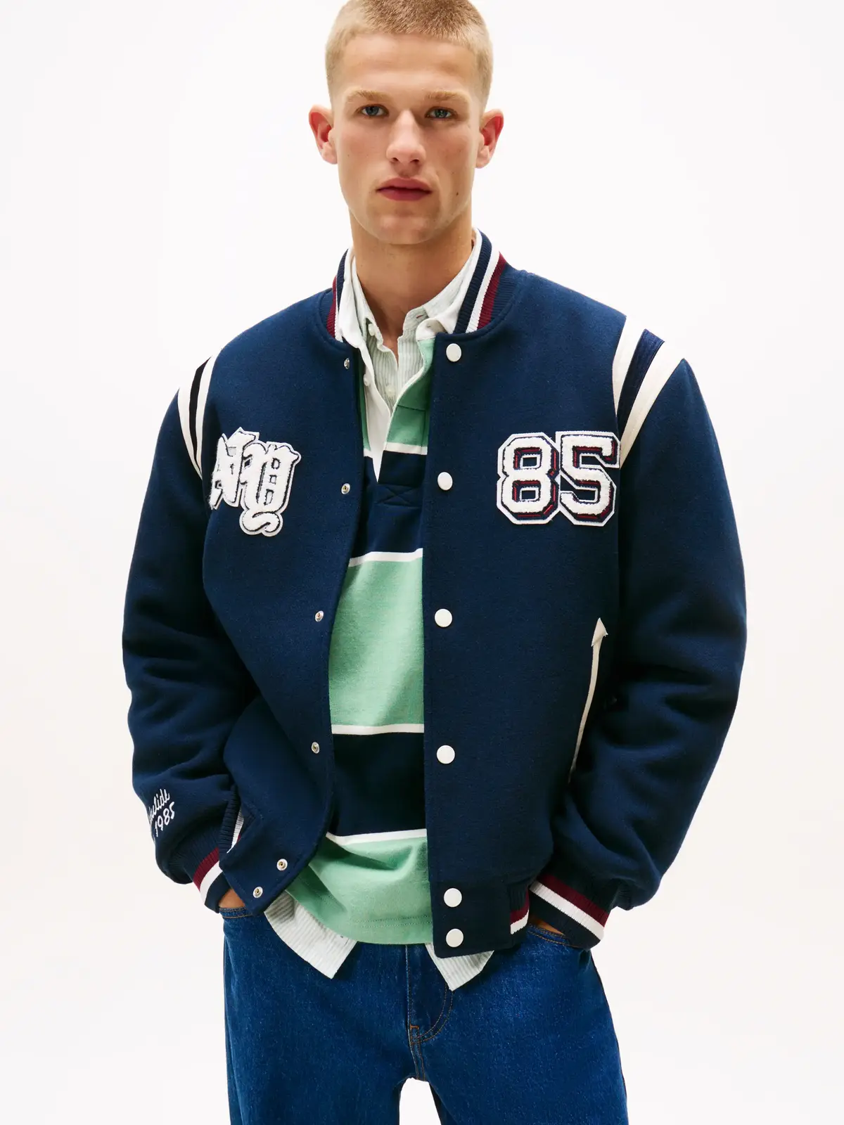 Tommy Hilfiger TJM BEST VARSITY JAC Lacivert Erkek Kolej Montu